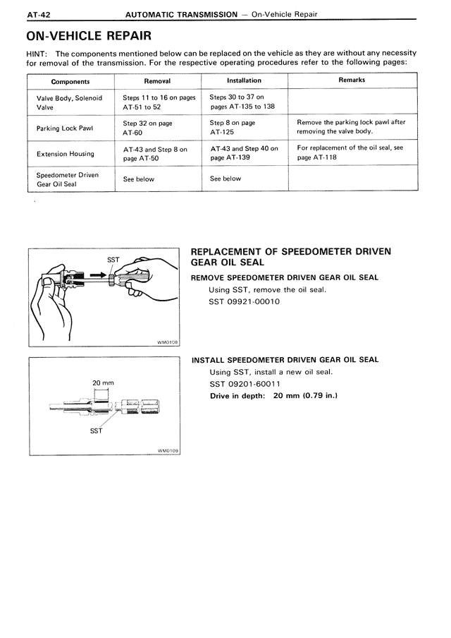 ON-VEHICLE REPAIR