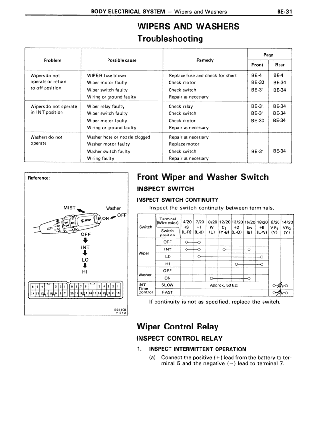 Body Electrical System - BE-031