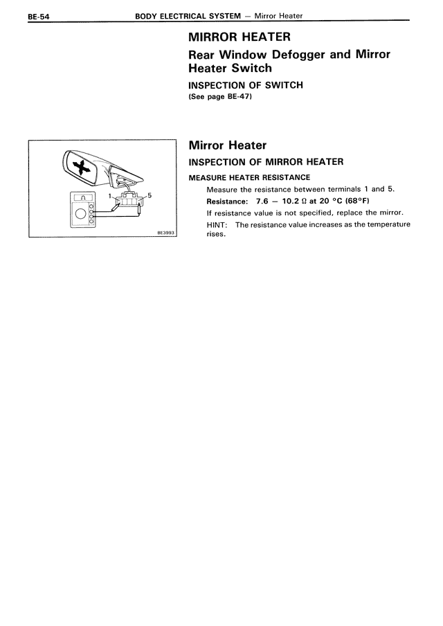 Body Electrical System - BE-054