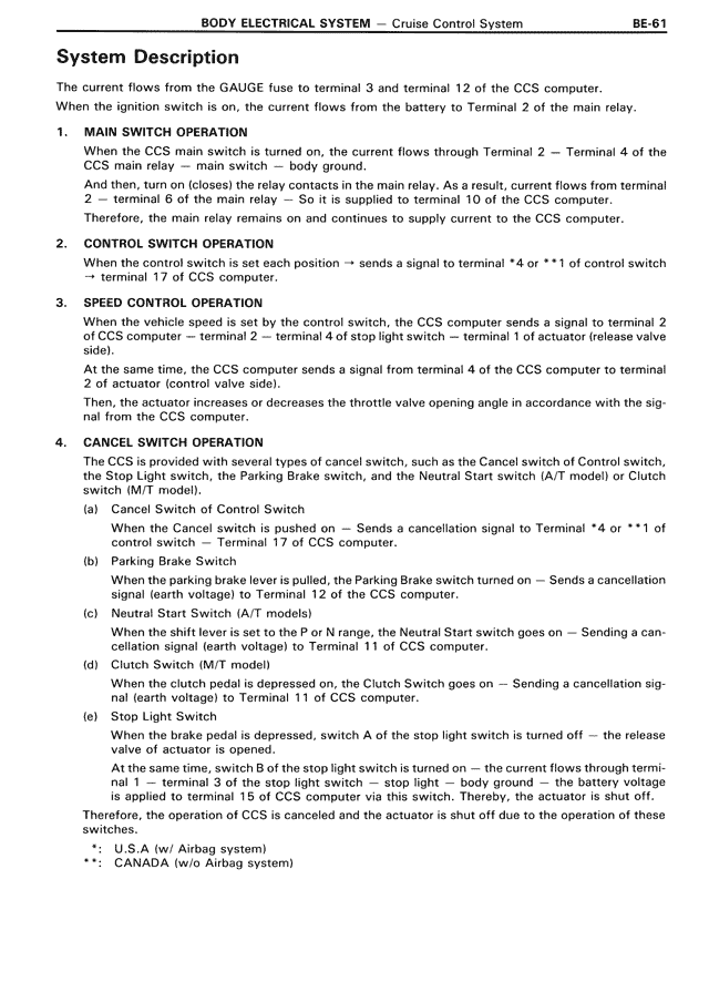 Body Electrical System - BE-061