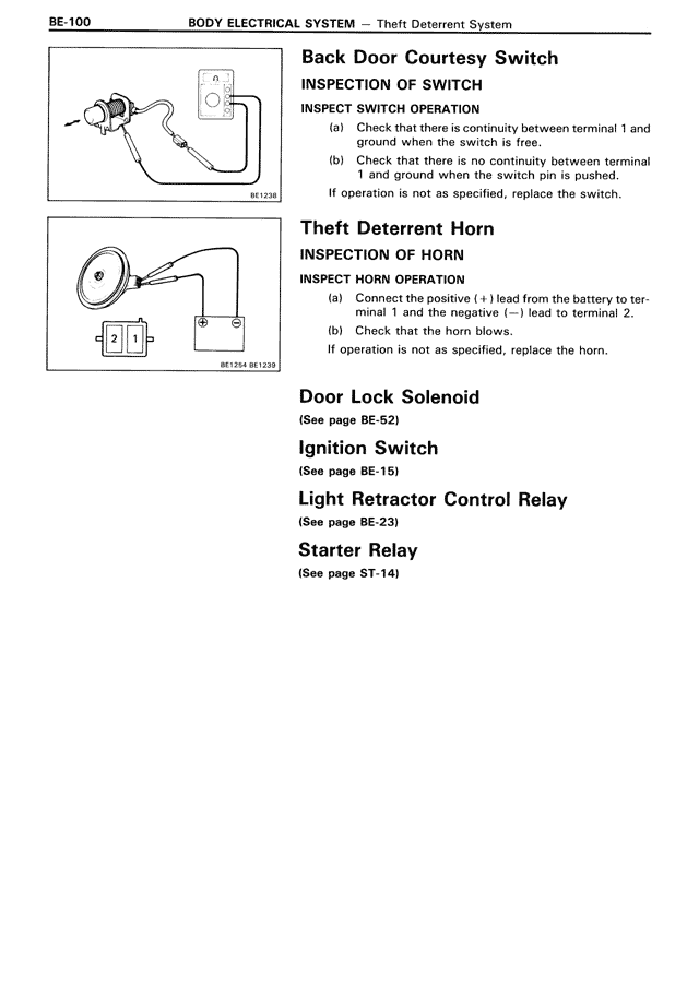 Body Electrical System - BE-100