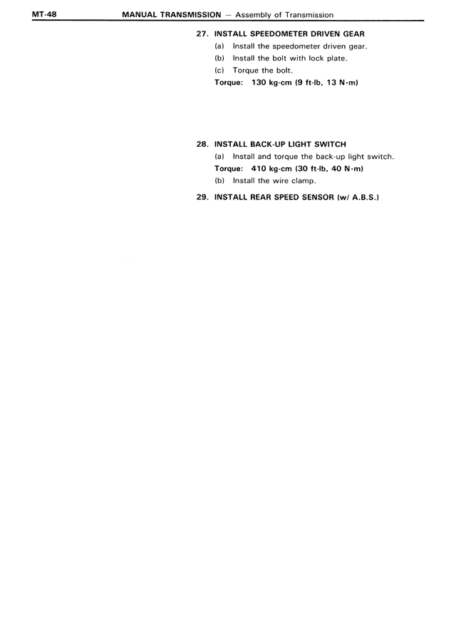 Manual Transmission - MT-48