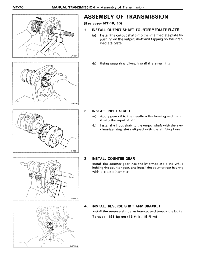 ASSEMBLY OF TRANSMISSION