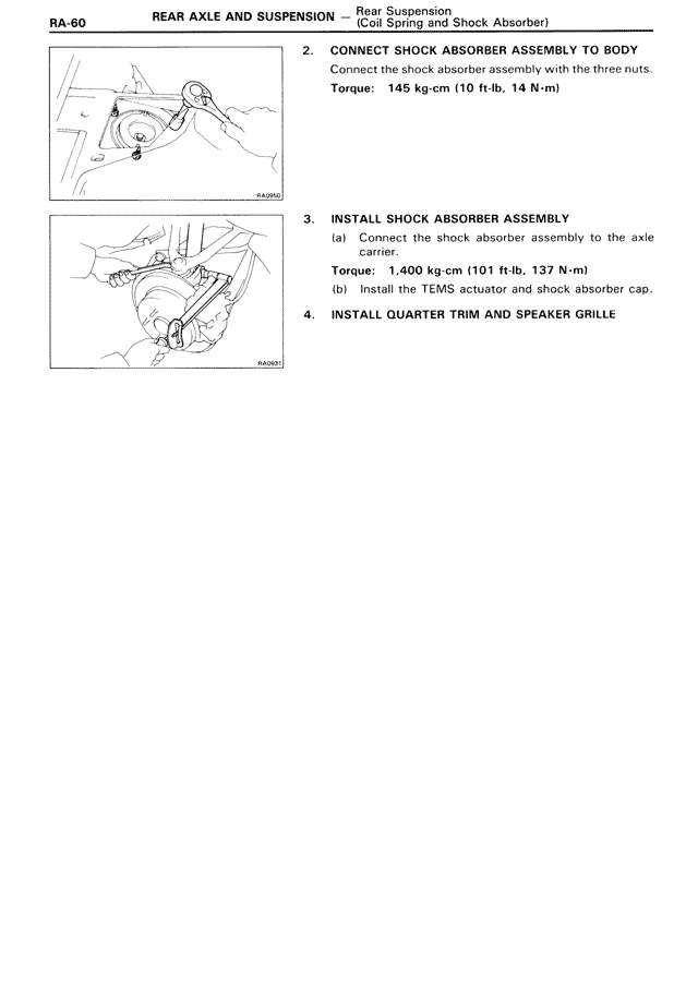 Rear Axle And Suspension - RA-60