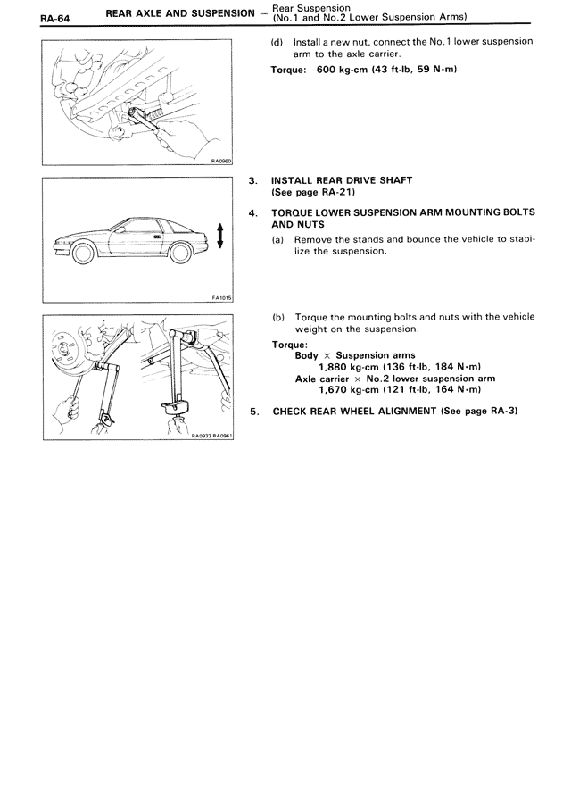 Rear Axle And Suspension - RA-64
