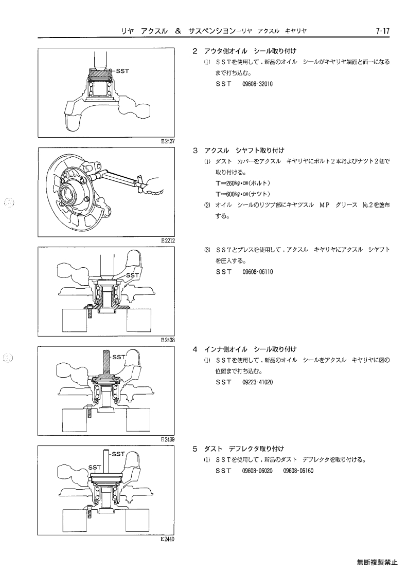 Rear axle & suspenion