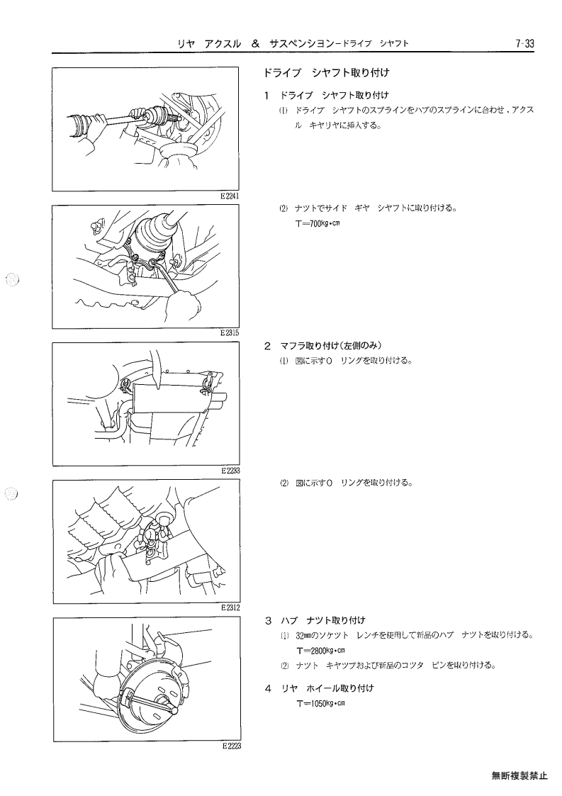 Rear axle & suspenion